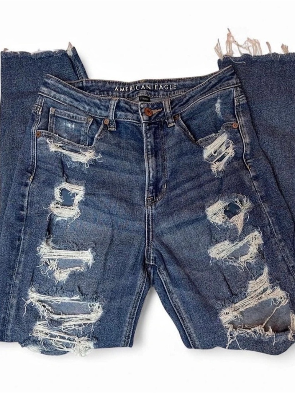 American Eagle Ripped Mom Jeans